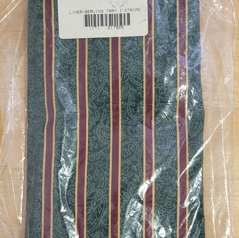 Longaberger Basket Cloth Liner SERVING TRAY #217928 - IMPERIAL STRIPE